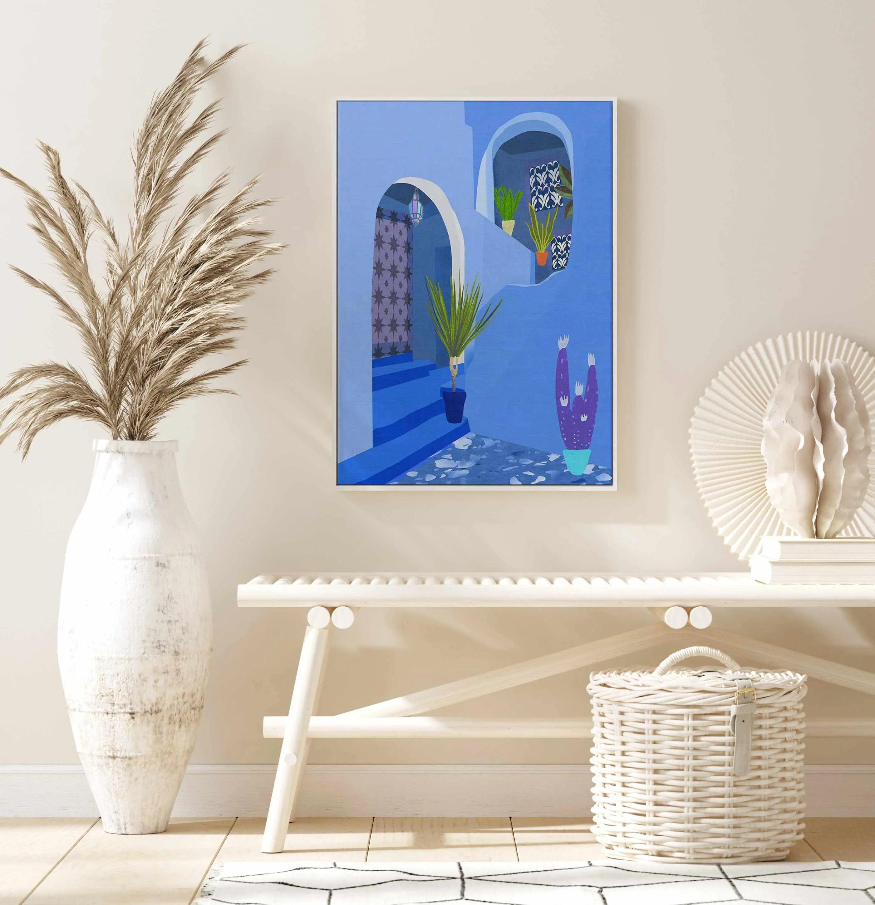 Chefchaouen, Morocco by Petra Lizde | Framed Canvas Art Print from Olive et Oriel where you can shop wallpaper and artworks online