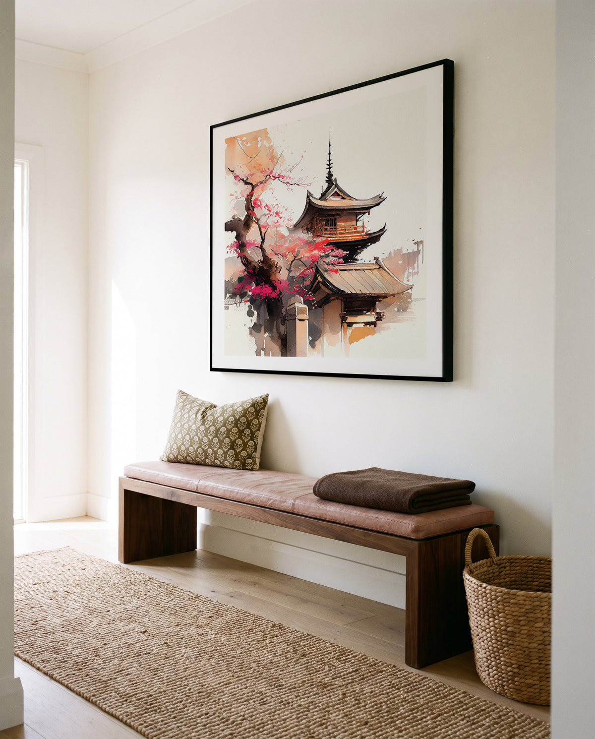 Cherry Blossom Pagoda by Justyna Jaszke | Art Print