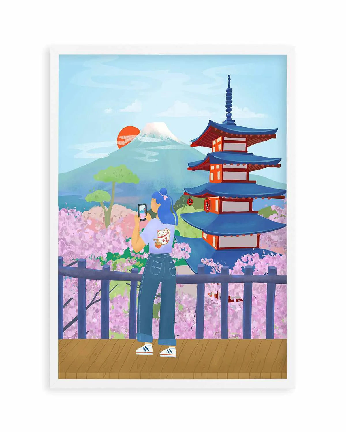 Cherry Blossoms, Japan by Petra Lizde Art Print from Olive et Oriel where you can shop wallpaper and artworks online