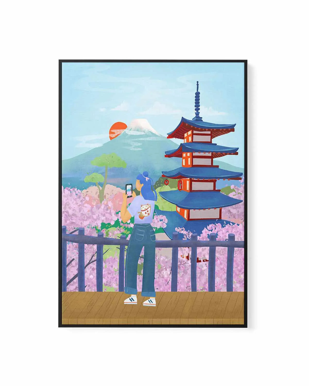 Cherry Blossoms, Japan by Petra Lizde | Framed Canvas Art Print from Olive et Oriel where you can shop wallpaper and artworks online