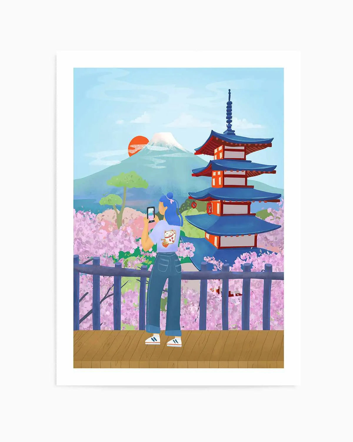 Cherry Blossoms, Japan by Petra Lizde Art Print from Olive et Oriel where you can shop wallpaper and artworks online