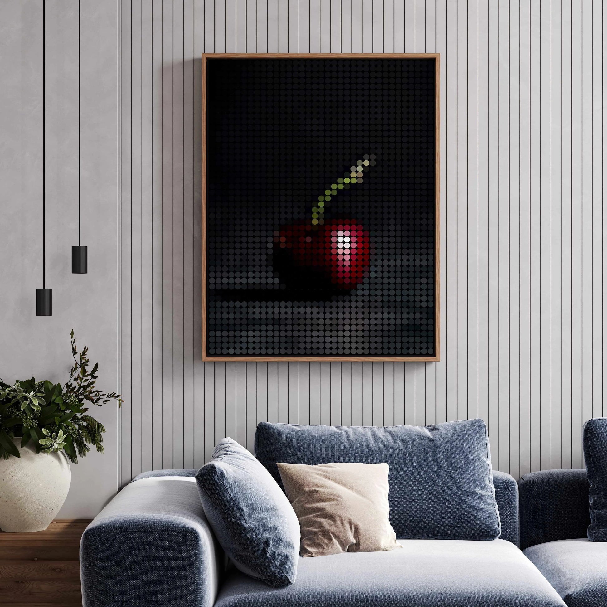 Cherry Dots | Framed Canvas Art Print from Olive et Oriel where you can shop wallpaper and artworks online