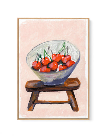 Cherry by Laura Page | Framed Canvas Wall Art