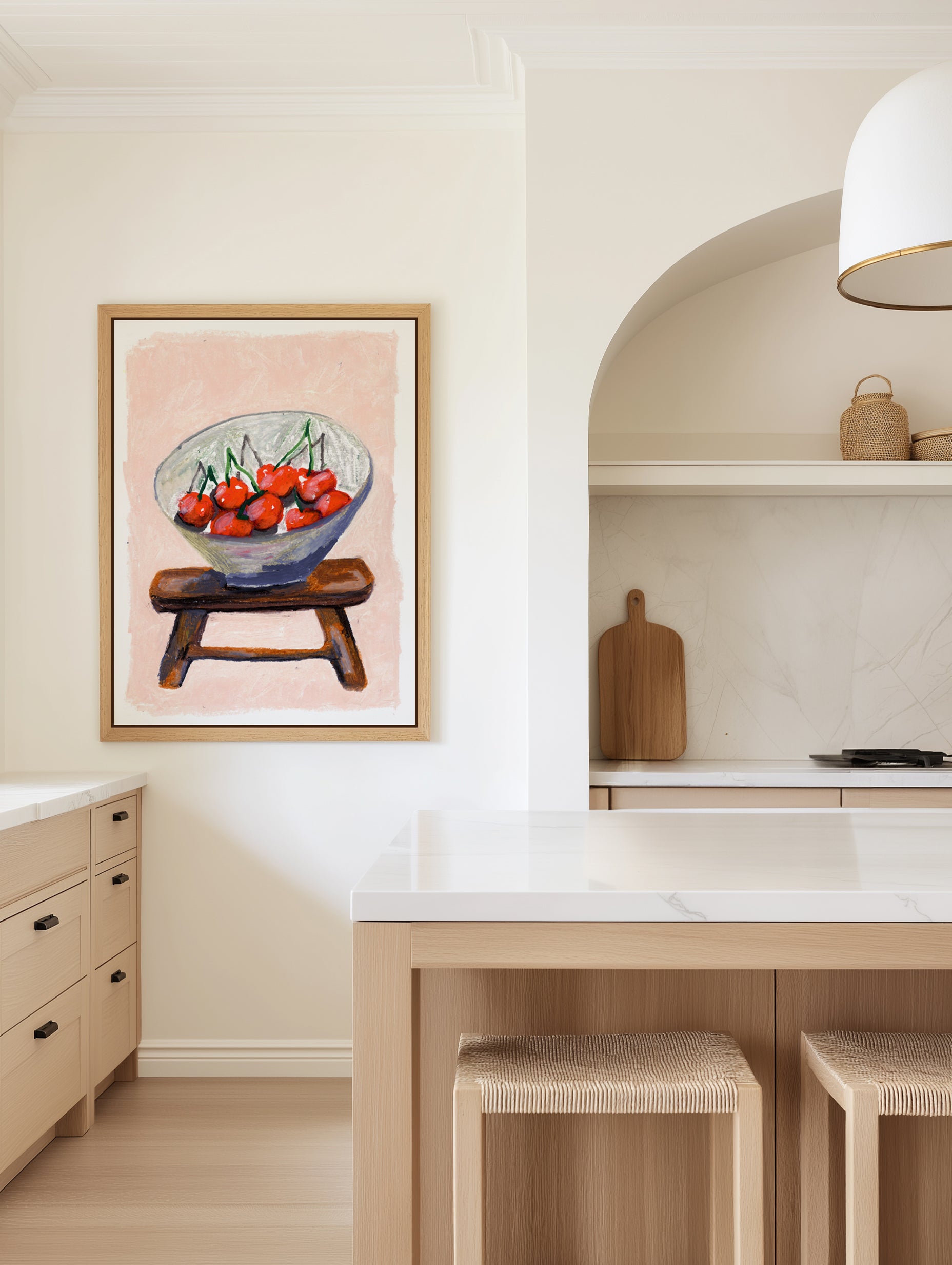Cherry by Laura Page | Framed Canvas Art Print