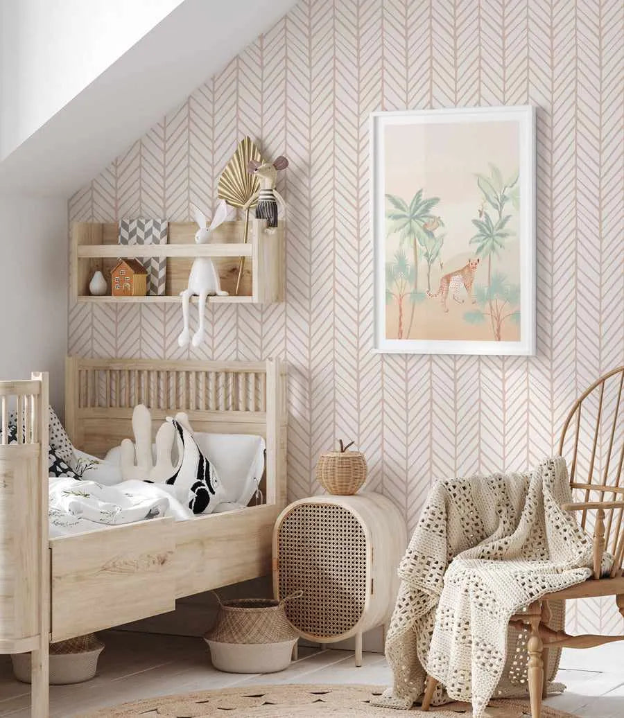 Chevron Wallpaper in Soft Terracotta-Wallpaper-Buy Kids Removable Wallpaper Online Our Custom Made Children‚àö¬¢‚Äö√á¬®‚Äö√ë¬¢s Wallpapers Are A Fun Way To Decorate And Enhance Boys Bedroom Decor And Girls Bedrooms They Are An Amazing Addition To Your Kids Bedroom Walls Our Collection of Kids Wallpaper Is Sure To Transform Your Kids Rooms Interior Style From Pink Wallpaper To Dinosaur Wallpaper Even Marble Wallpapers For Teen Boys Shop Peel And Stick Wallpaper Online Today With Olive et Oriel