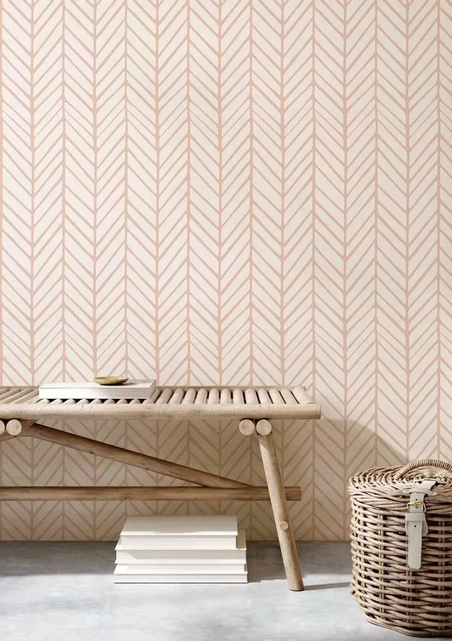 Chevron Wallpaper in Soft Terracotta-Wallpaper-Buy Kids Removable Wallpaper Online Our Custom Made Children‚àö¬¢‚Äö√á¬®‚Äö√ë¬¢s Wallpapers Are A Fun Way To Decorate And Enhance Boys Bedroom Decor And Girls Bedrooms They Are An Amazing Addition To Your Kids Bedroom Walls Our Collection of Kids Wallpaper Is Sure To Transform Your Kids Rooms Interior Style From Pink Wallpaper To Dinosaur Wallpaper Even Marble Wallpapers For Teen Boys Shop Peel And Stick Wallpaper Online Today With Olive et Oriel