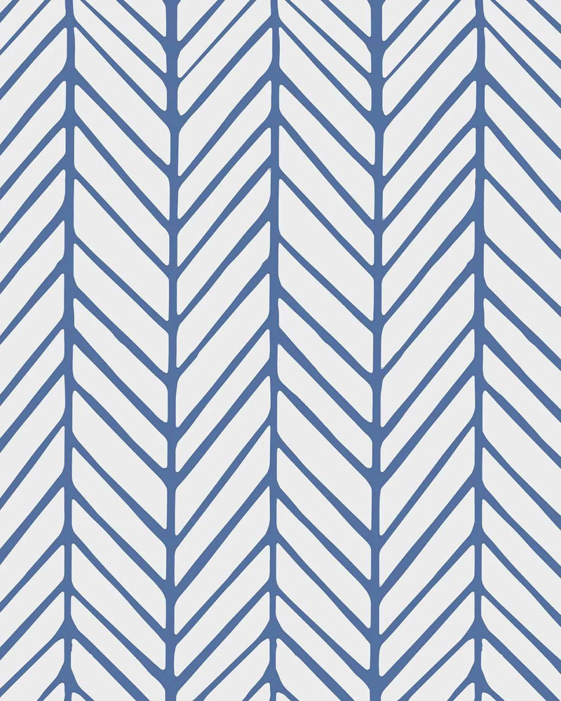 Chevron Wallpaper in Blue from Olive et Oriel where you can shop wallpaper and artworks online