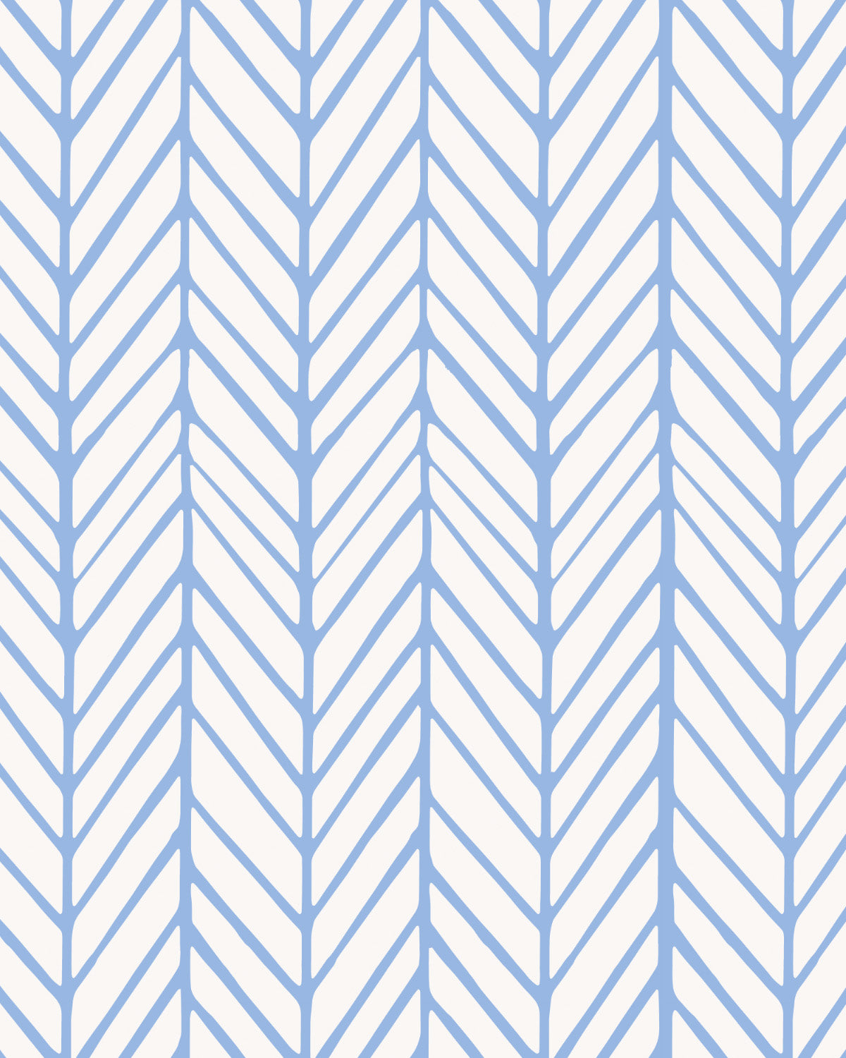 Chevron in Blue Commercial Vinyl Wallcovering