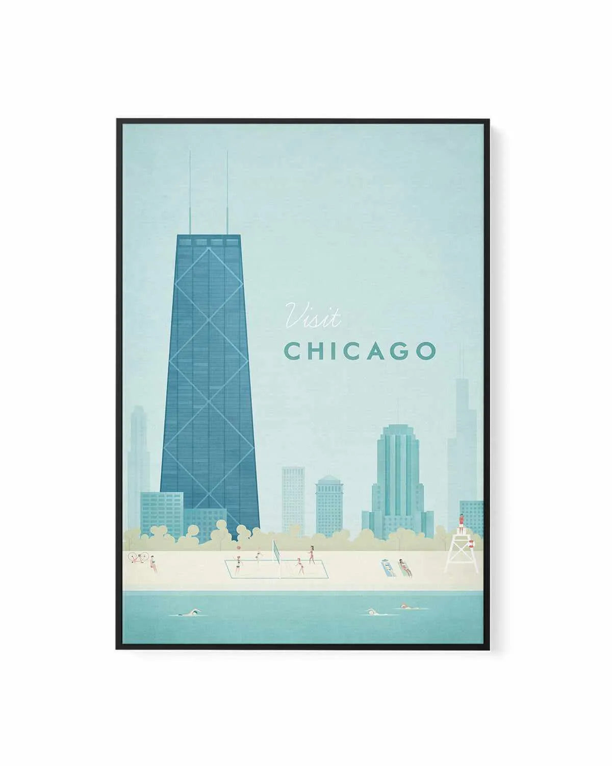 Chicago by Henry Rivers | Framed Canvas Art Print from Olive et Oriel where you can shop wallpaper and artworks online
