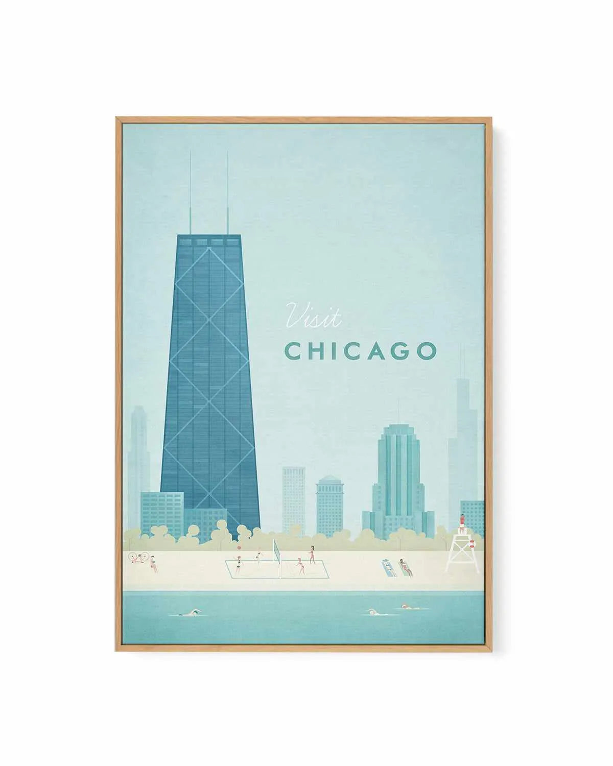 Chicago by Henry Rivers | Framed Canvas Art Print from Olive et Oriel where you can shop wallpaper and artworks online