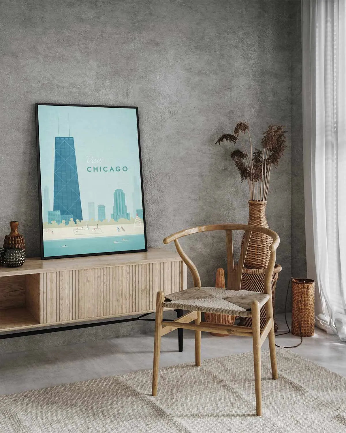 Chicago by Henry Rivers | Framed Canvas Art Print from Olive et Oriel where you can shop wallpaper and artworks online