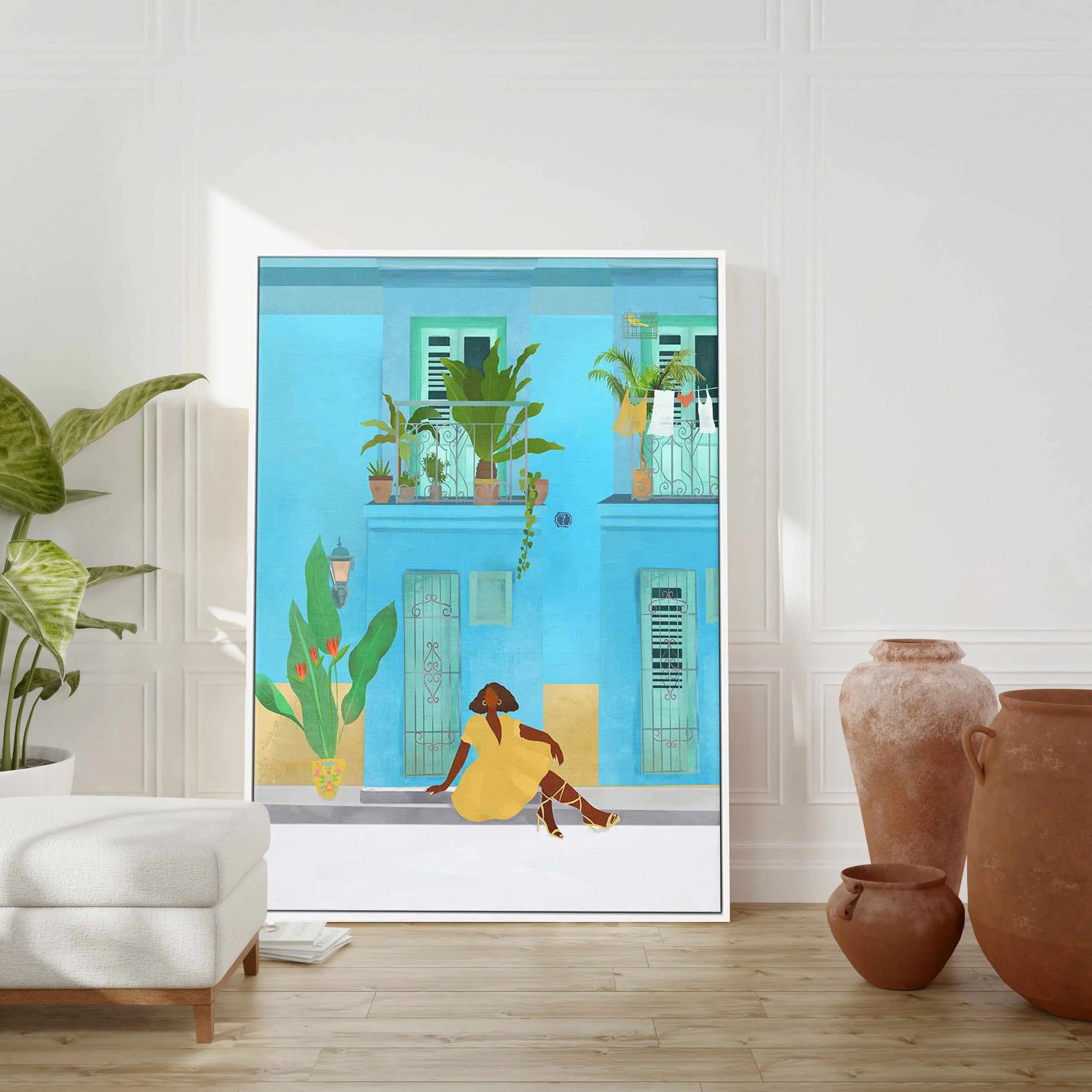 Chicha De Barrio by Petra Lizde | Framed Canvas Art Print from Olive et Oriel where you can shop wallpaper and artworks online