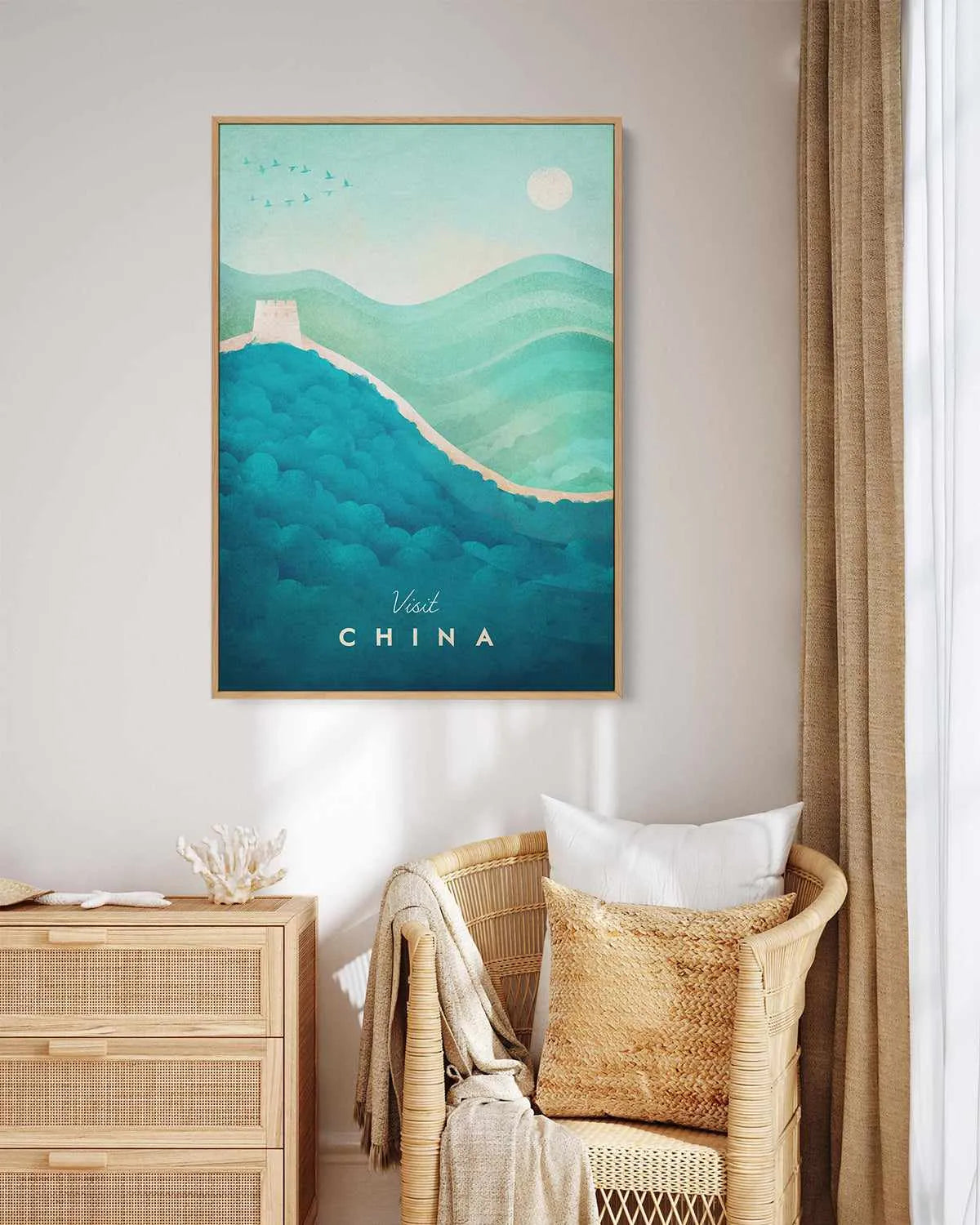 China by Henry Rivers | Framed Canvas Art Print from Olive et Oriel where you can shop wallpaper and artworks online