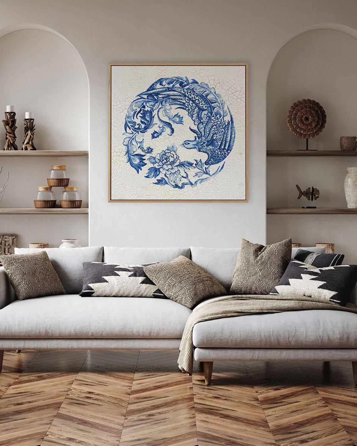 Chinese Porcelain I | Framed Canvas Art Print from Olive et Oriel where you can shop wallpaper and artworks online