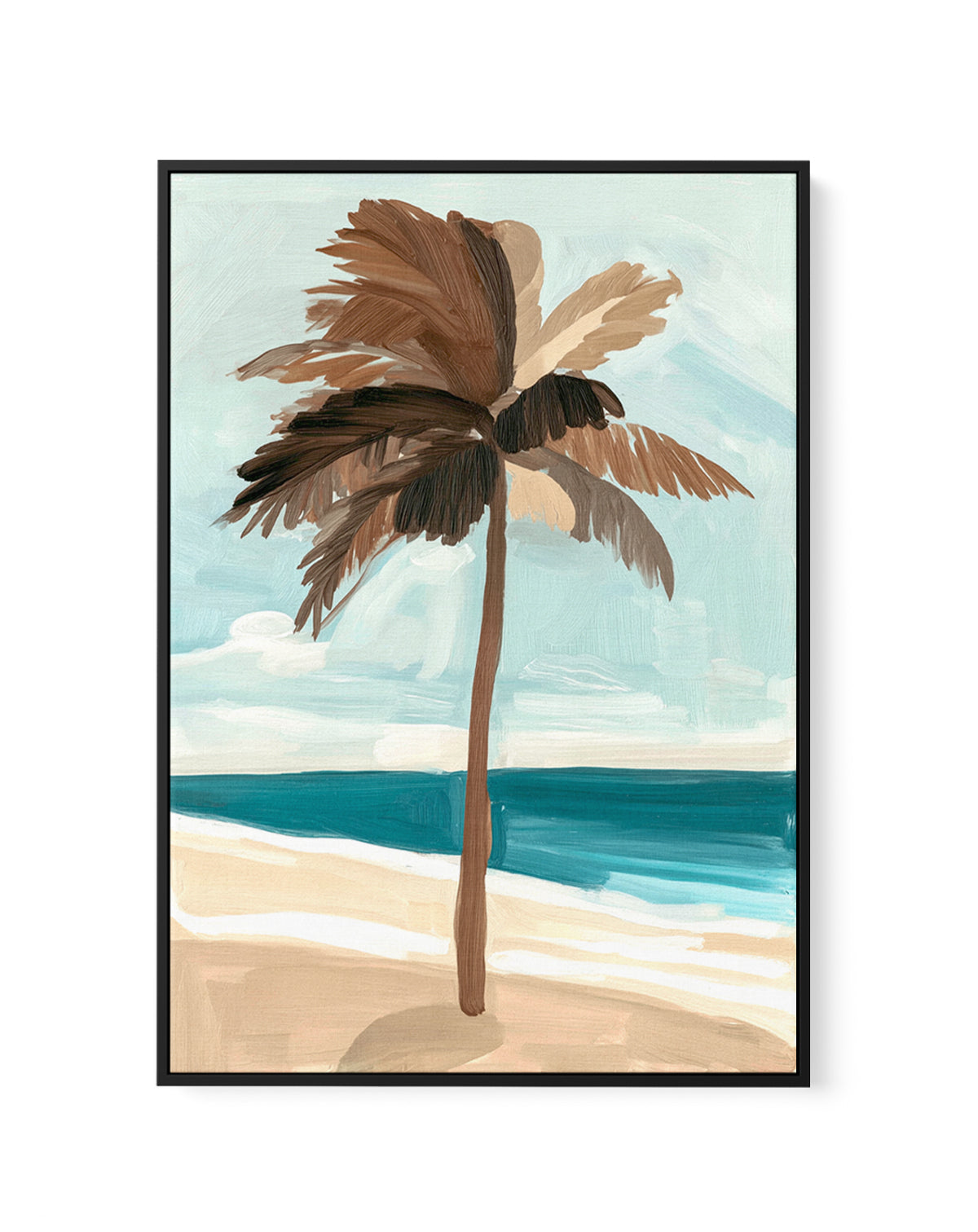 Chocolate Palm Tree | Framed Canvas Art Print from Olive et Oriel where you can shop wallpaper and artworks online