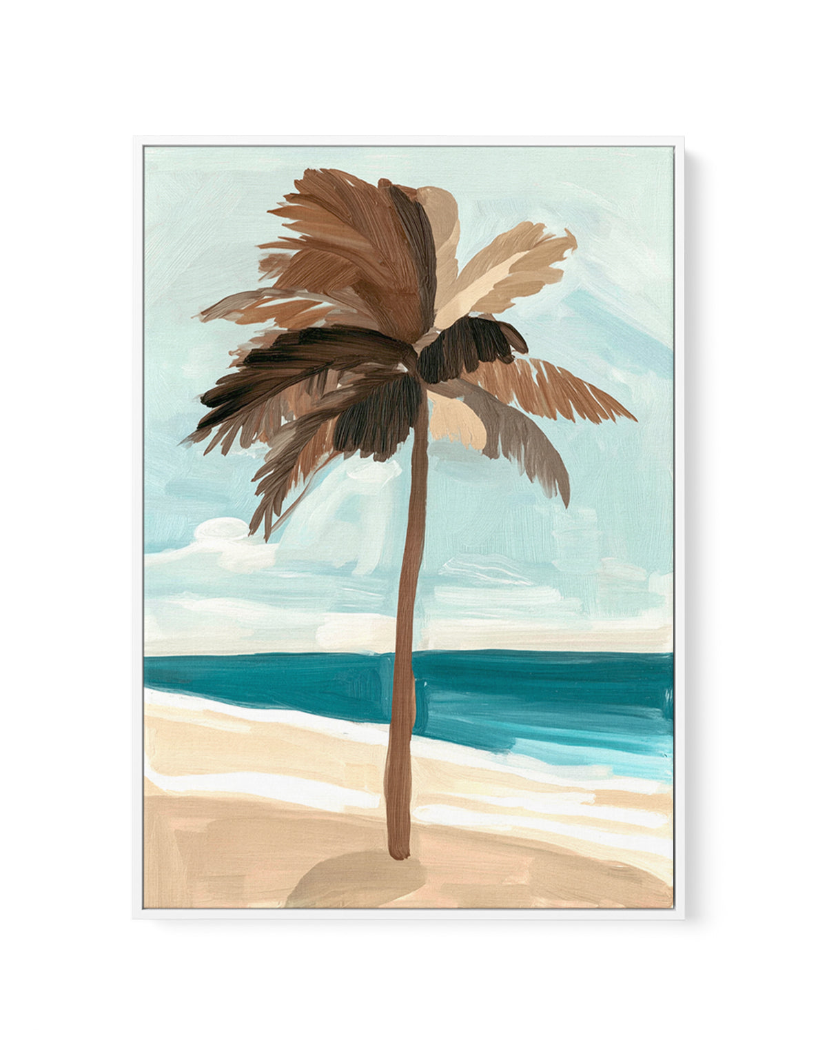 Chocolate Palm Tree | Framed Canvas Art Print from Olive et Oriel where you can shop wallpaper and artworks online