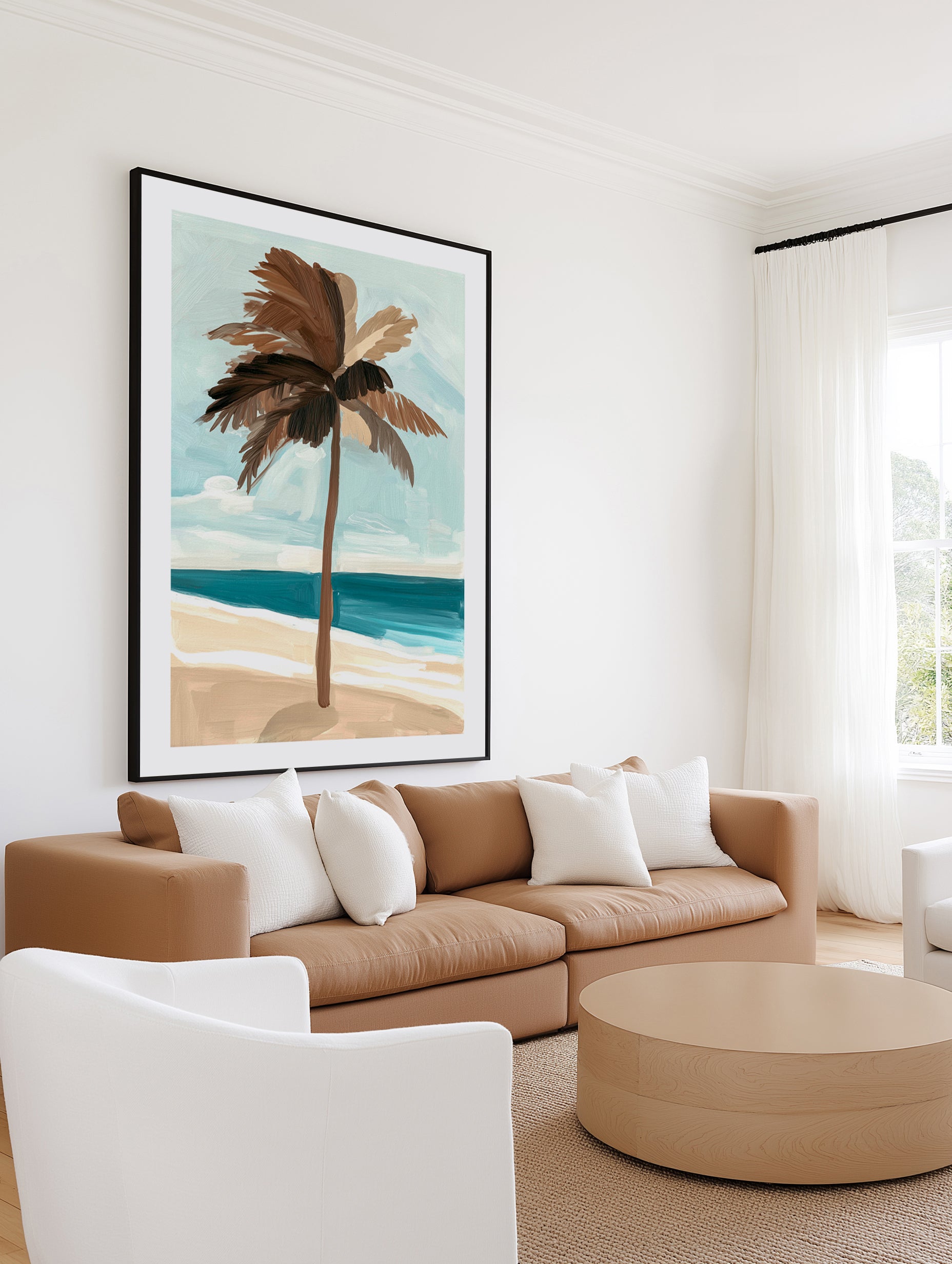 Chocolate Palm Tree | Art Print from Olive et Oriel where you can shop wallpaper and artworks online