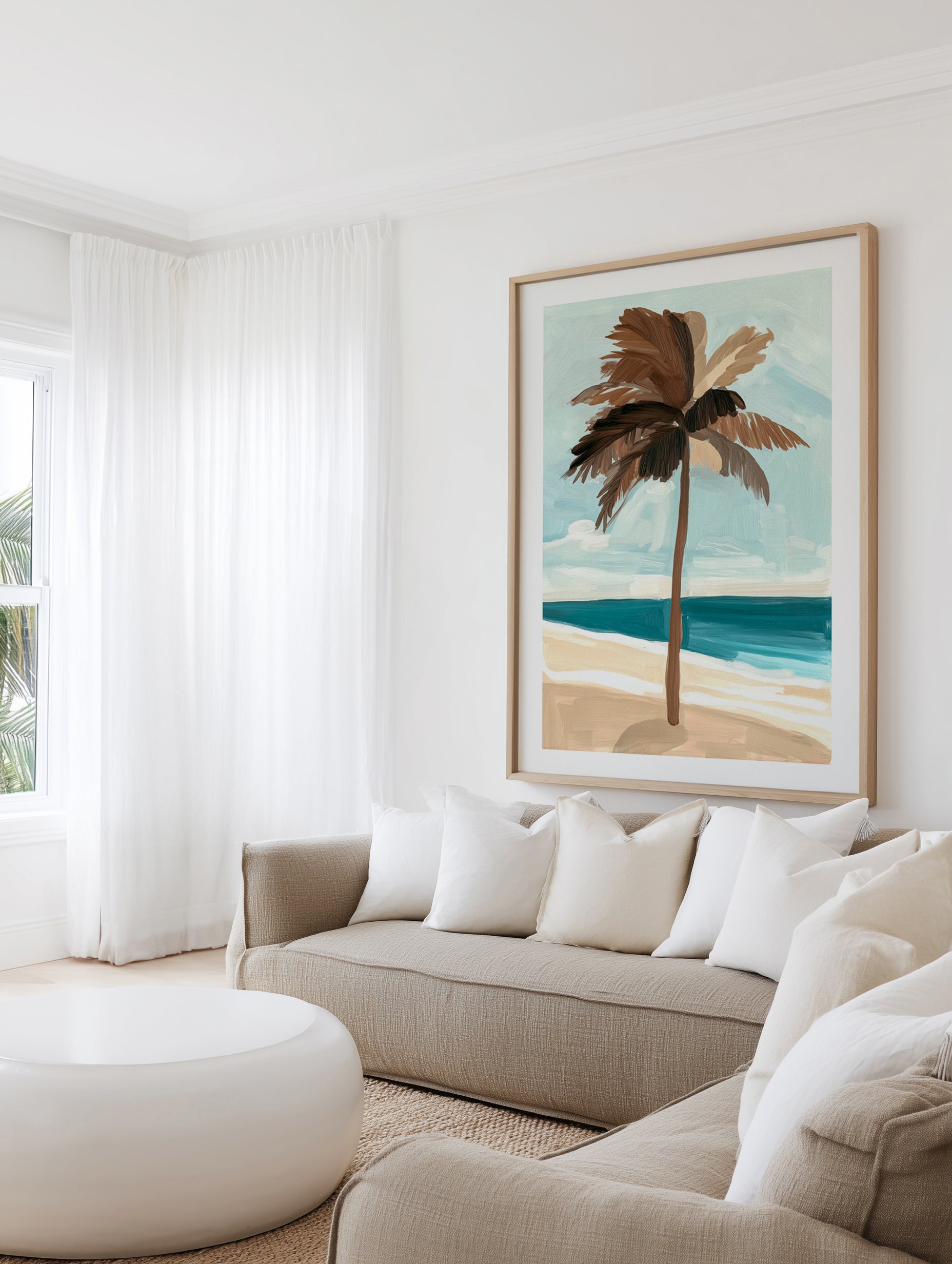 Chocolate Palm Tree | Art Print from Olive et Oriel where you can shop wallpaper and artworks online