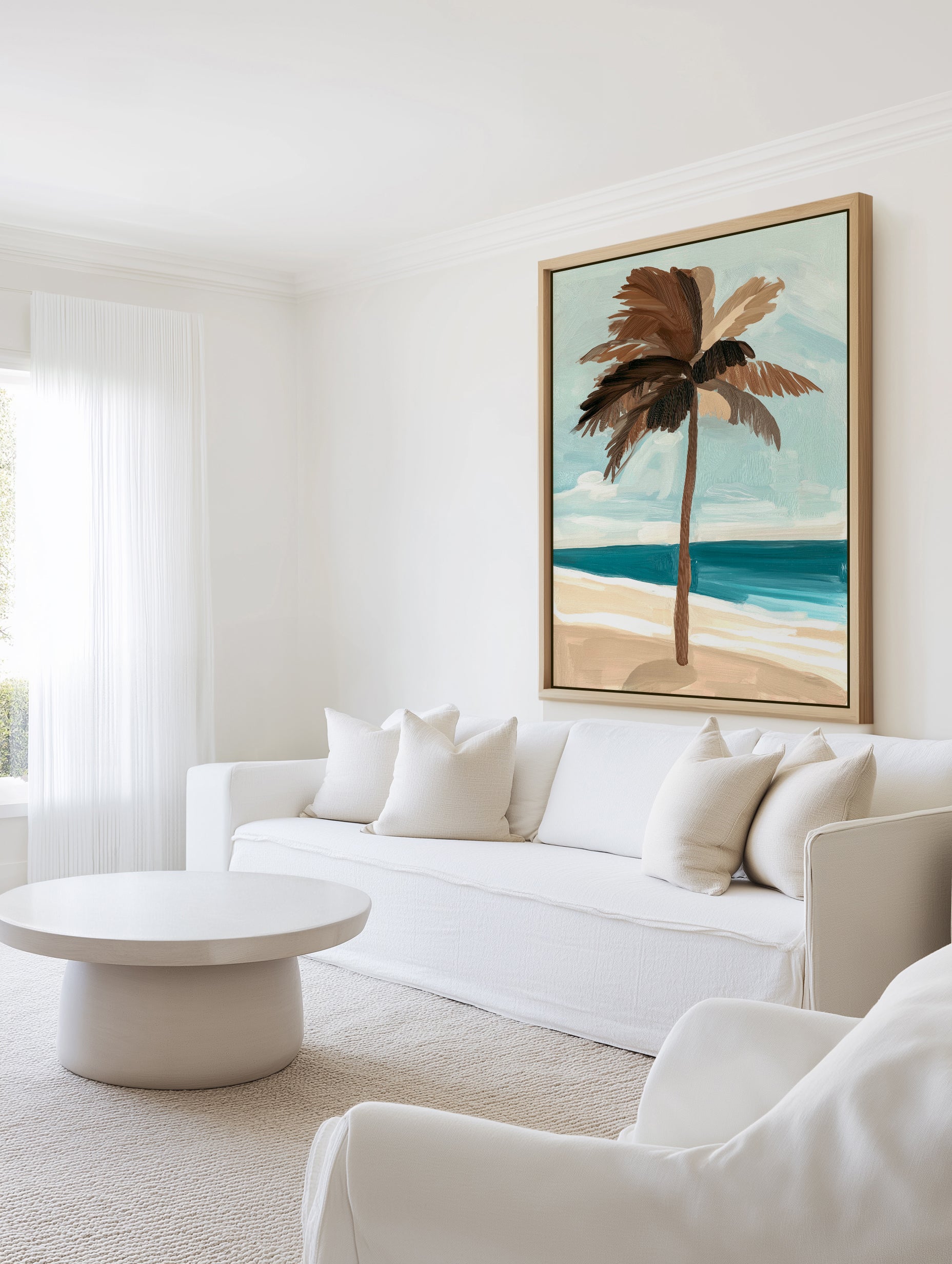 Chocolate Palm Tree | Framed Canvas Art Print from Olive et Oriel where you can shop wallpaper and artworks online