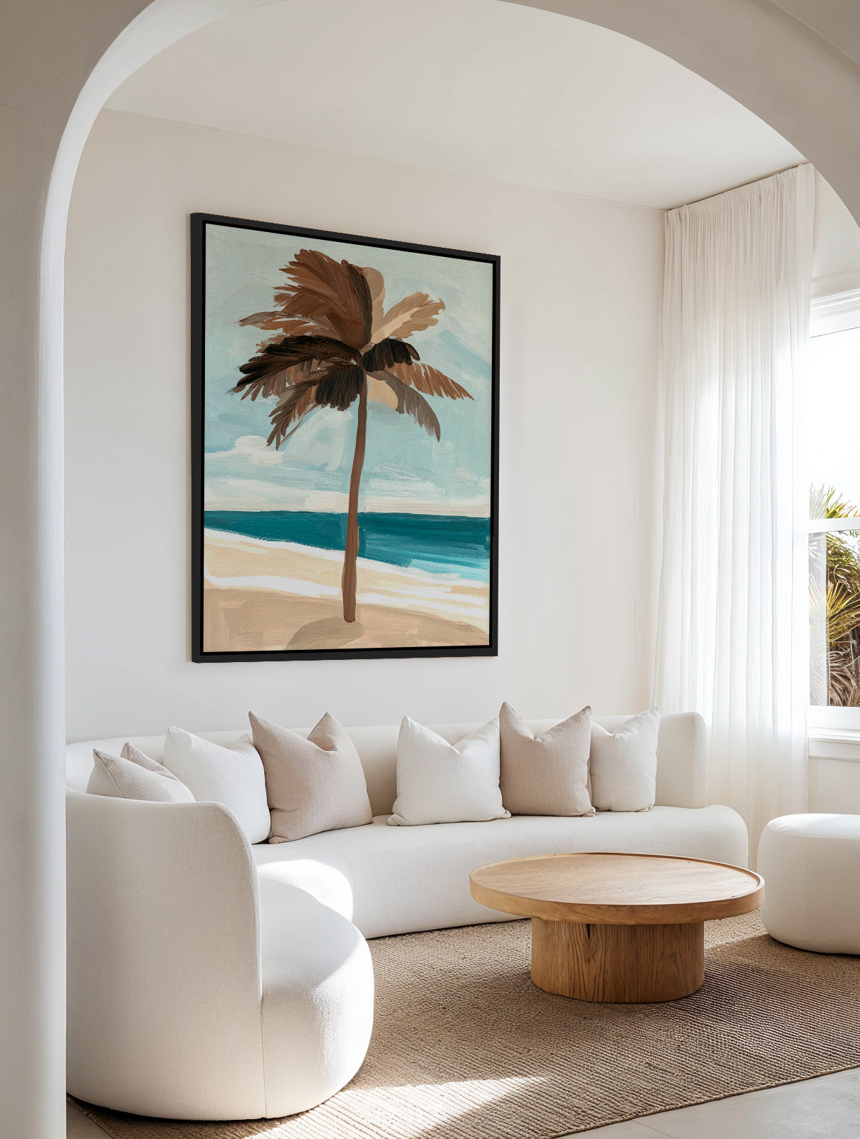 Chocolate Palm Tree | Framed Canvas Art Print from Olive et Oriel where you can shop wallpaper and artworks online