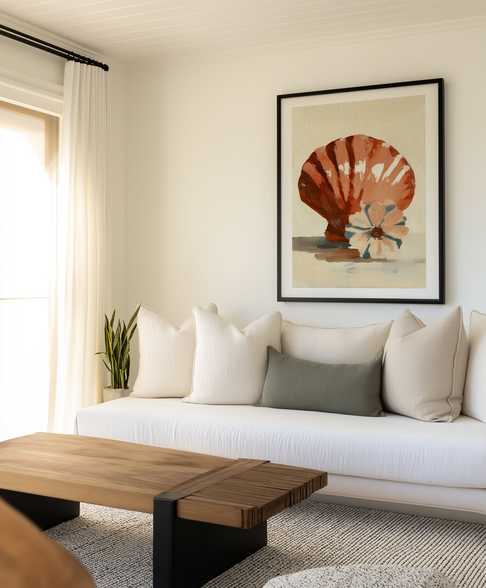 Chocolate Shells II | Art Print from Olive et Oriel where you can shop wallpaper and artworks online