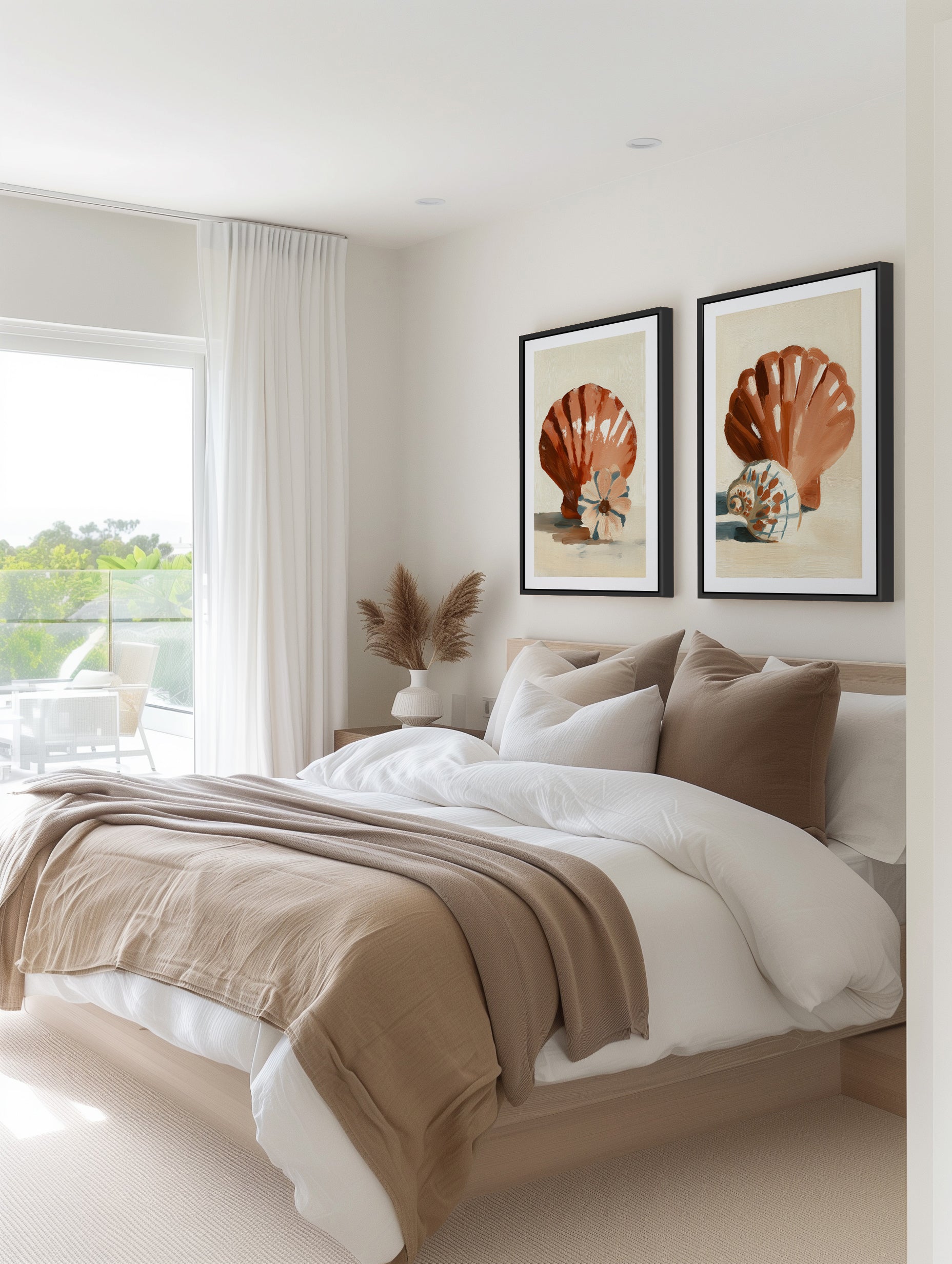 Chocolate Shells II | Art Print from Olive et Oriel where you can shop wallpaper and artworks online