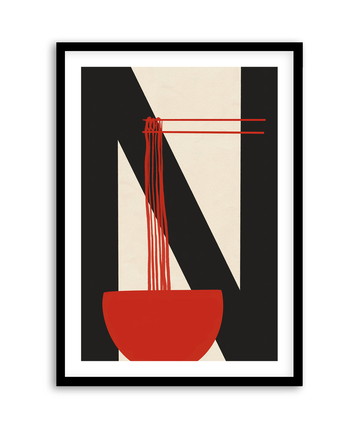 Chopsticks Red Noodles by Deepthi S | Art Print