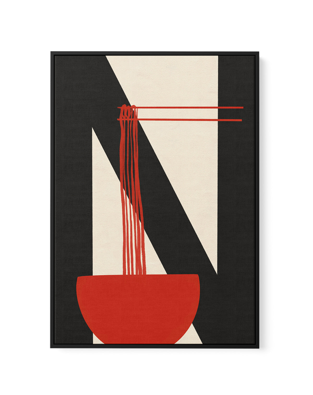 Chopsticks Red Noodles by Deepthi S | Framed Canvas Art Print