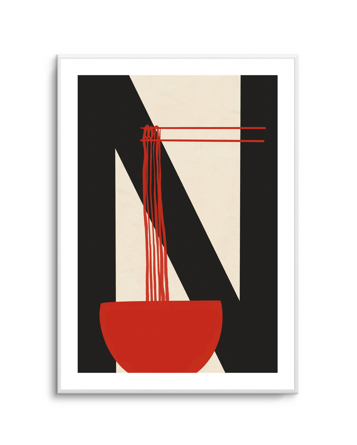 Chopsticks Red Noodles by Deepthi S | Art Print
