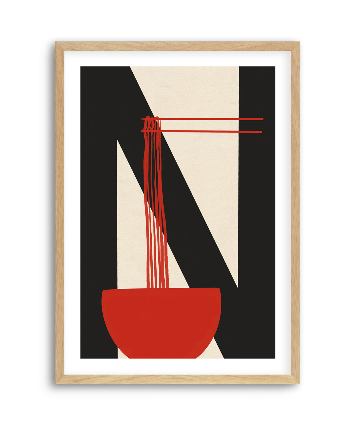 Chopsticks Red Noodles by Deepthi S | Art Print