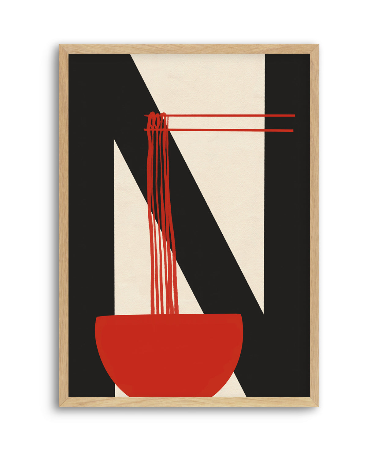 Chopsticks Red Noodles by Deepthi S | Art Print