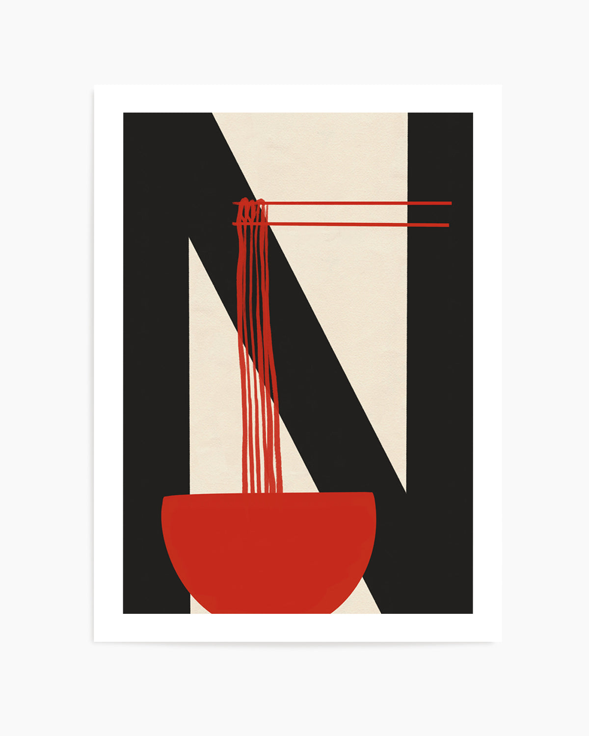 Chopsticks Red Noodles by Deepthi S | Art Print