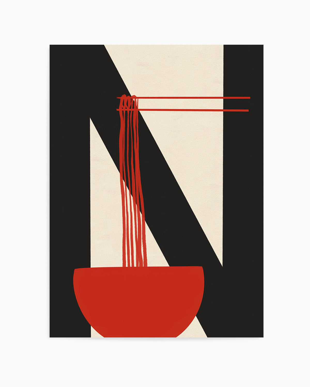 Chopsticks Red Noodles by Deepthi S | Art Print