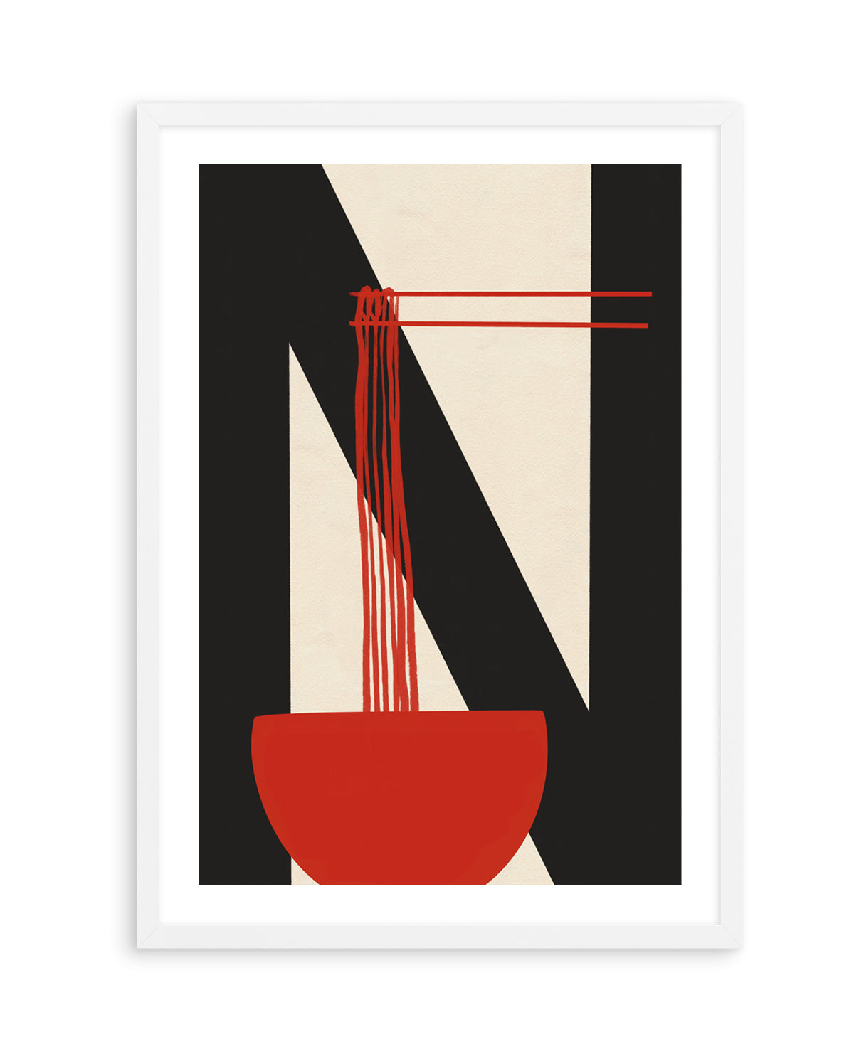 Chopsticks Red Noodles by Deepthi S | Art Print
