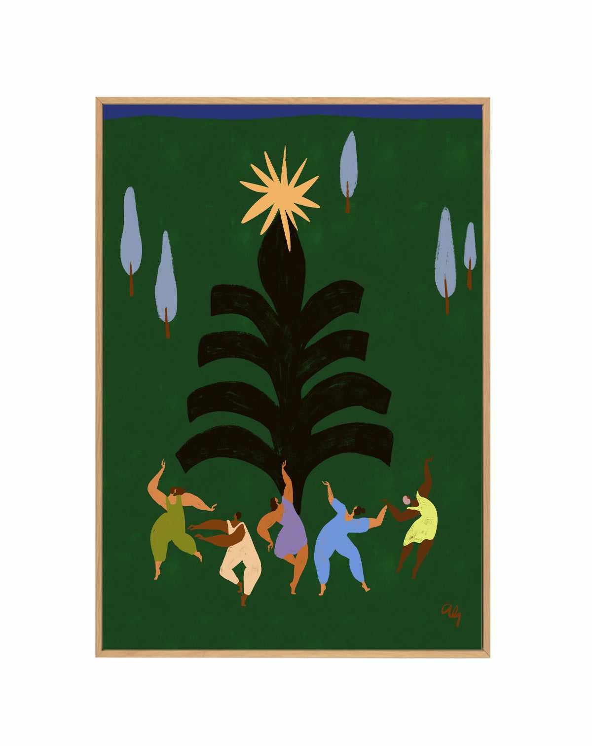 Christmas Revelrie by Arty Guava | Framed Canvas Art Print from Olive et Oriel where you can shop wallpaper and artworks online