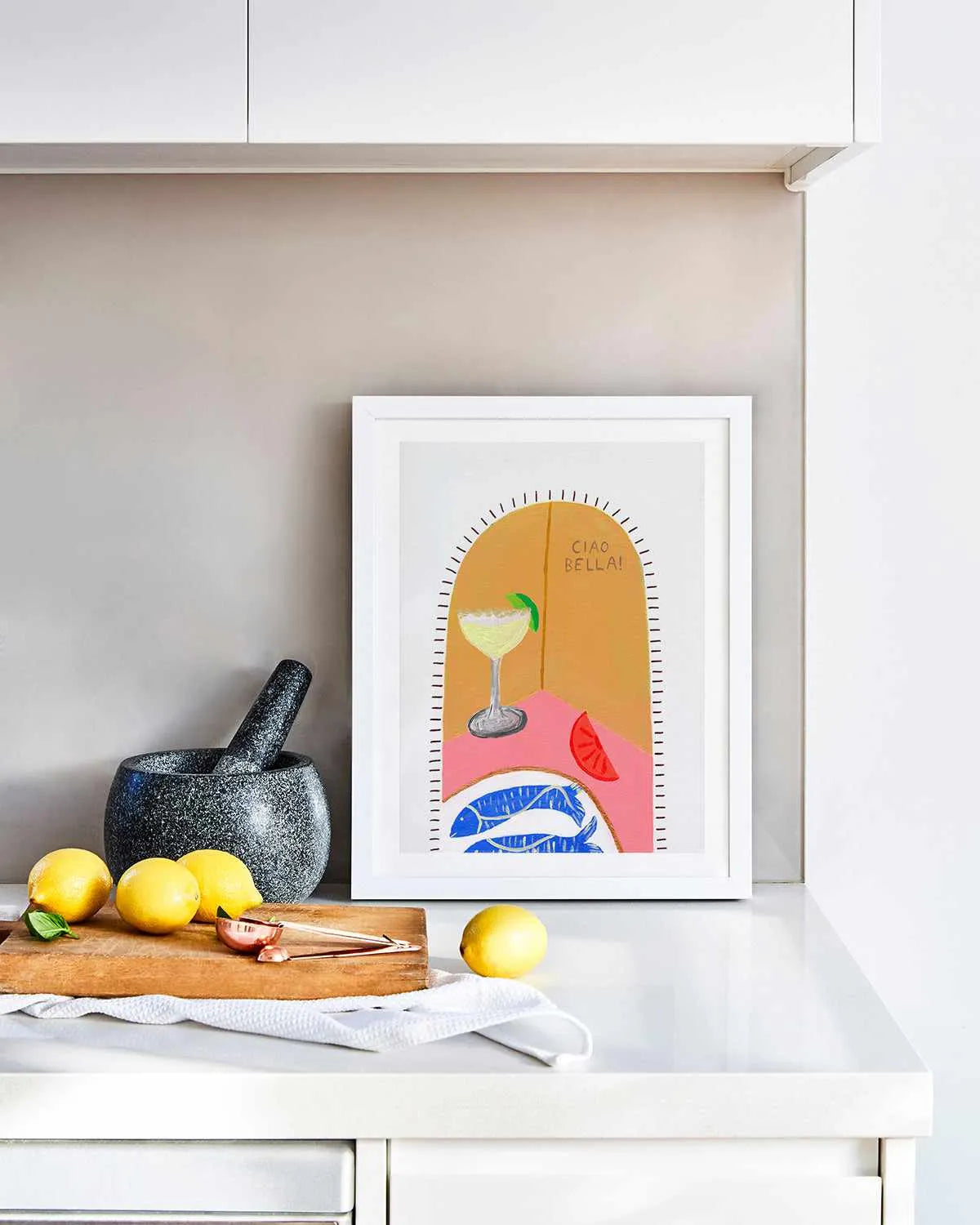 Ciao Bella I by Britney Turner Art Print from Olive et Oriel where you can shop wallpaper and artworks online