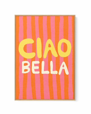 Ciao Bella Pink | Framed Canvas Art Print from Olive et Oriel where you can shop wallpaper and artworks online
