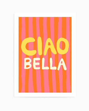 Ciao Bella Pink | Art Print from Olive et Oriel where you can shop wallpaper and artworks online