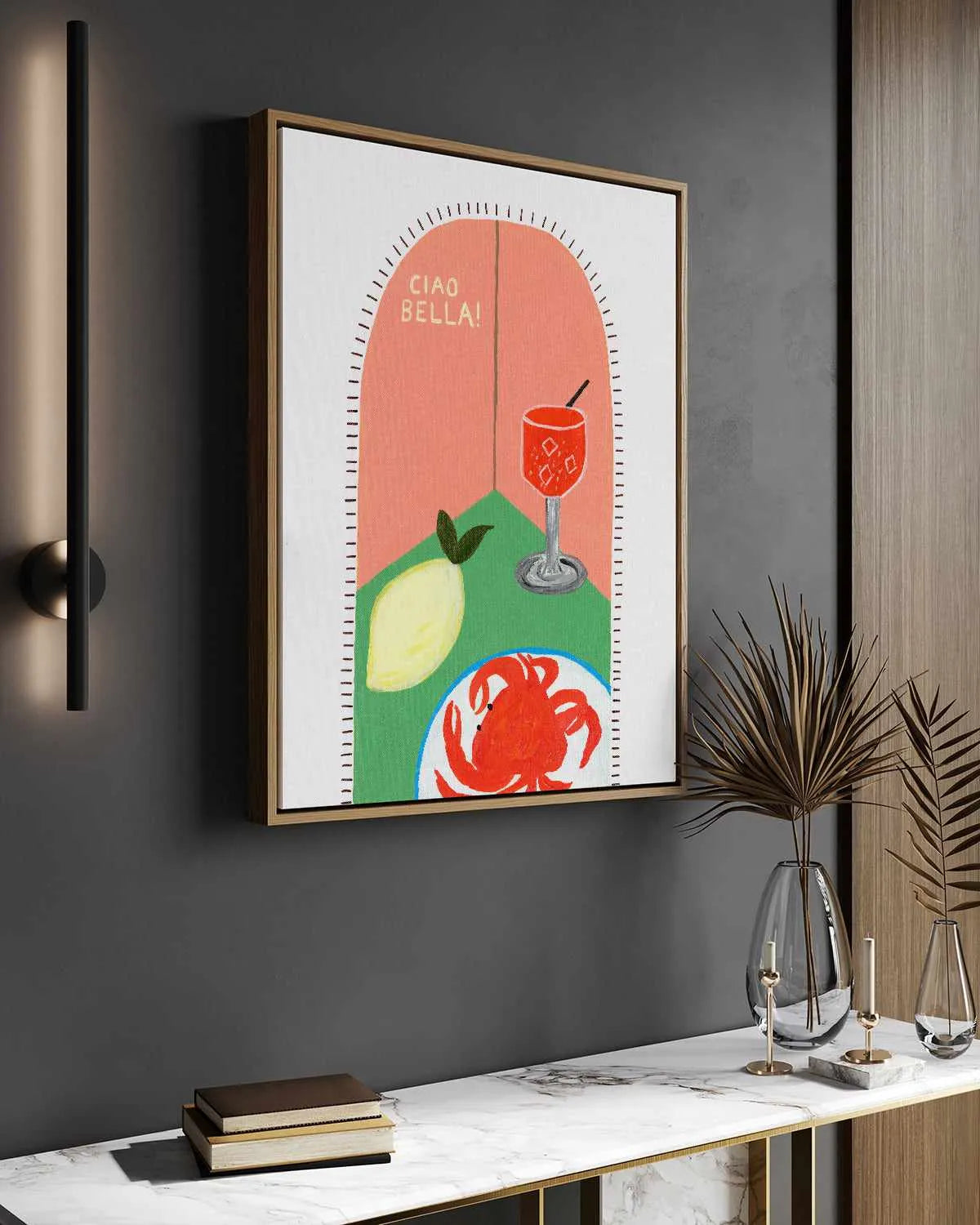 Ciao Bella II by Britney Turner | Framed Canvas Art Print from Olive et Oriel where you can shop wallpaper and artworks online