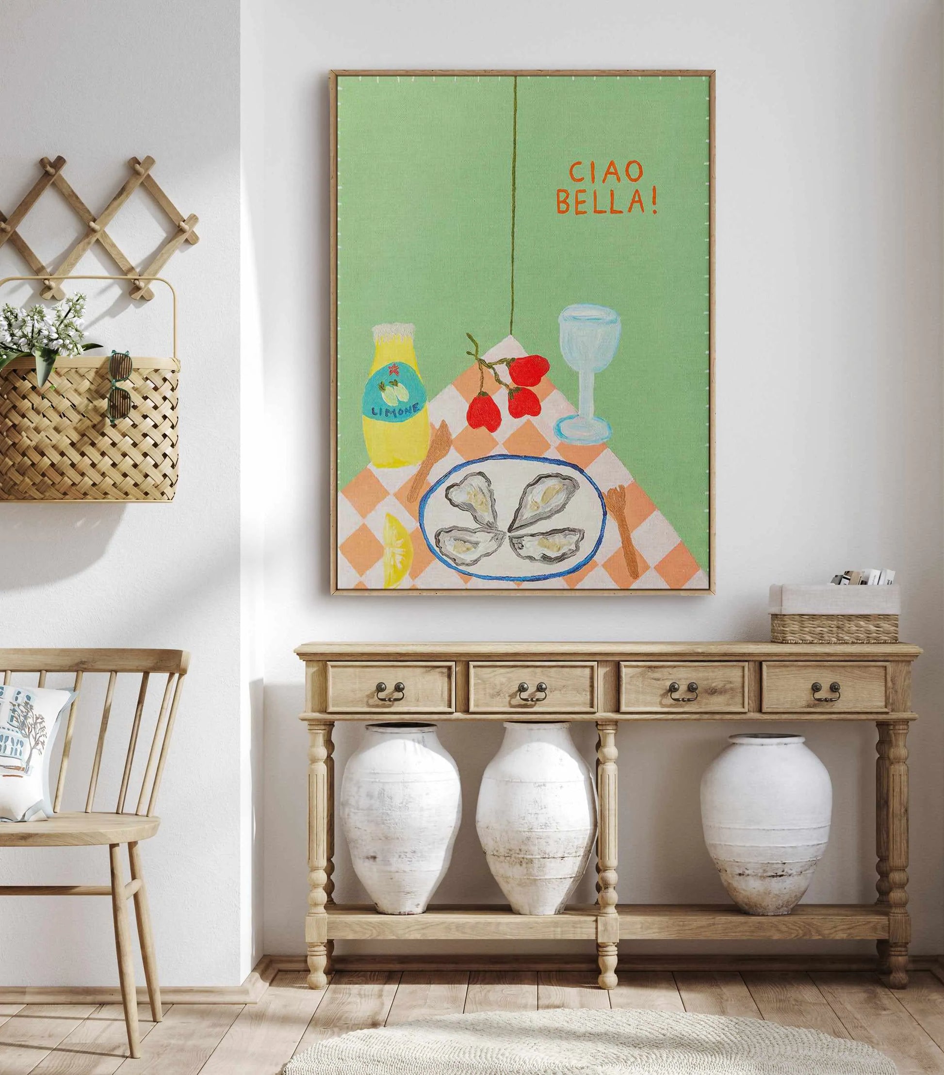 Ciao Bella by Britney Turner | Framed Canvas Art Print from Olive et Oriel where you can shop wallpaper and artworks online
