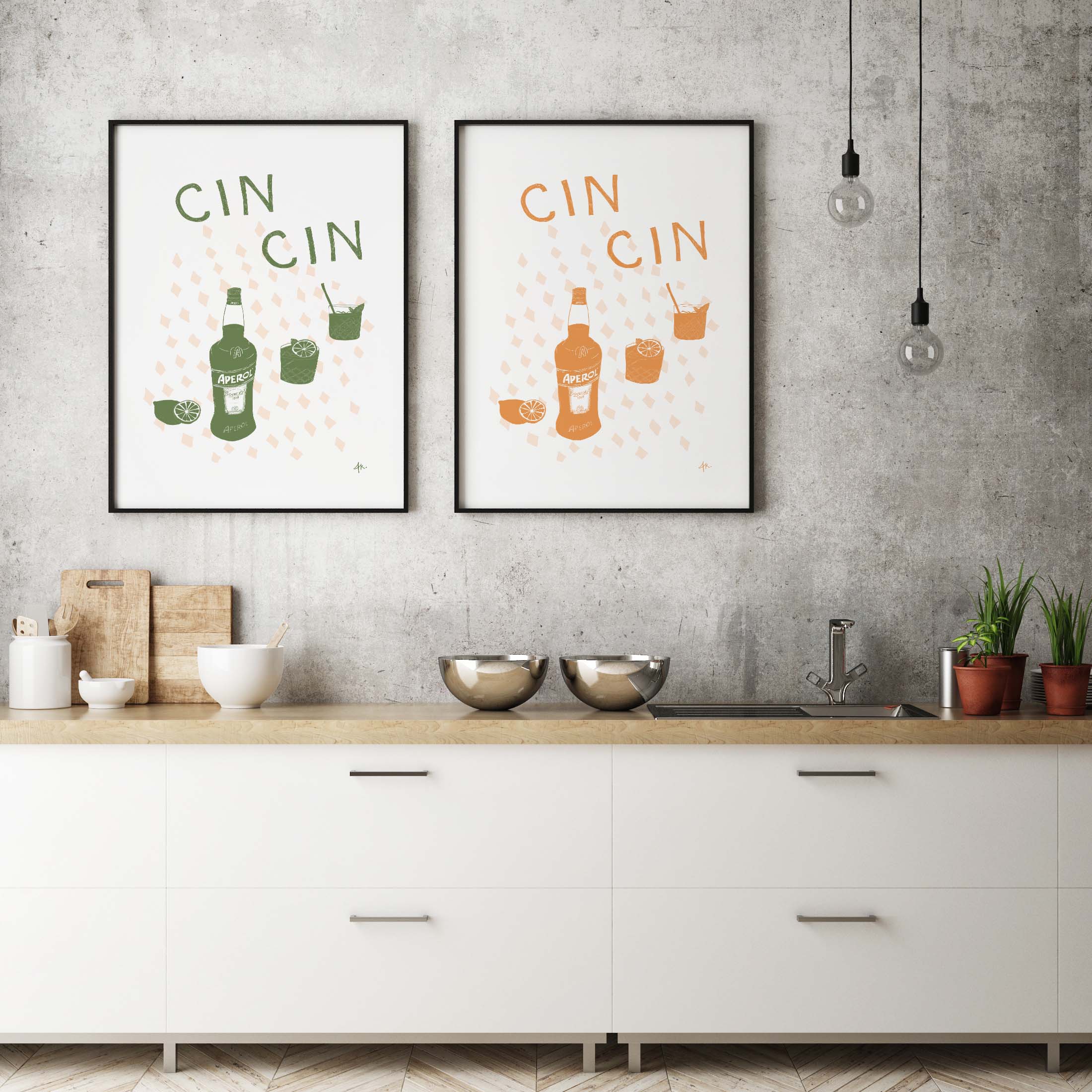 Cin Cin Tan Pink by Anne Korako | Art Print