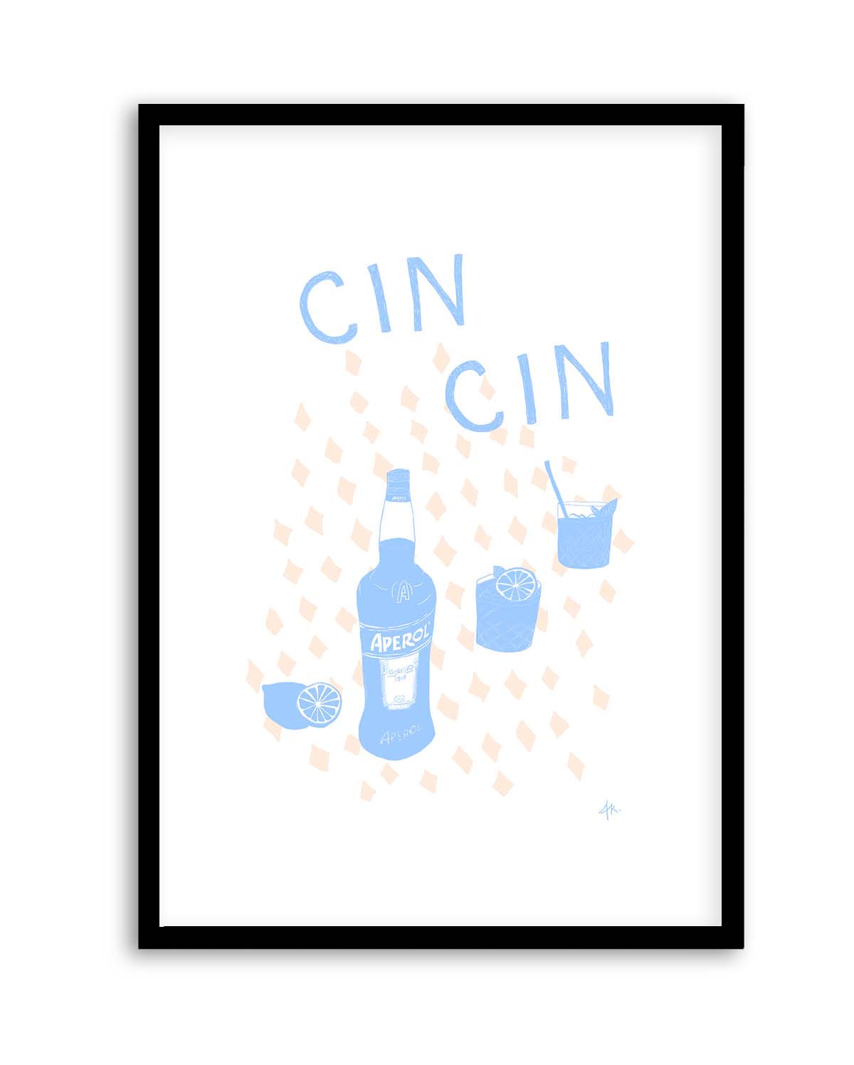 Cin Cin Soft Blue Pink by Anne Korako | Art Print