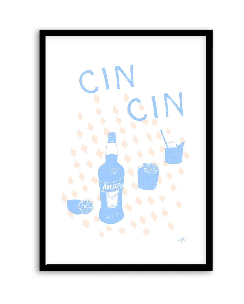 Cin Cin Soft Blue Pink by Anne Korako | Art Print