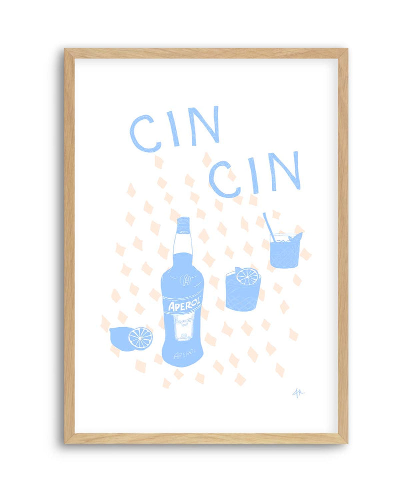 Cin Cin Soft Blue Pink by Anne Korako | Art Print