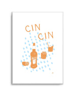 Cin Cin Tan Blue by Anne Korako | Art Print