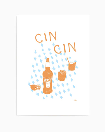 Cin Cin Tan Blue by Anne Korako | Art Print from Olive et Oriel where you can shop wallpaper and artworks online