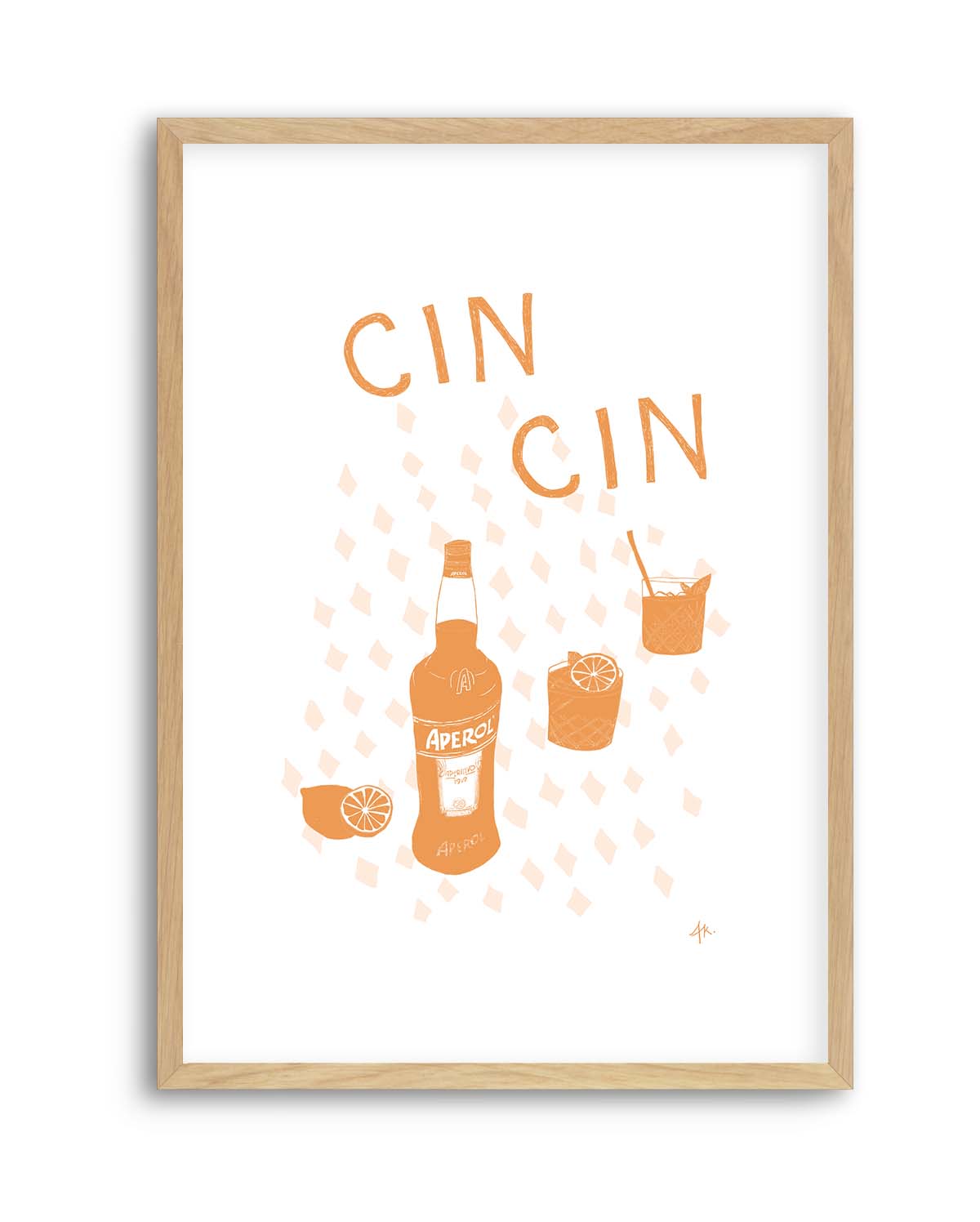 Cin Cin Tan Pink by Anne Korako | Art Print