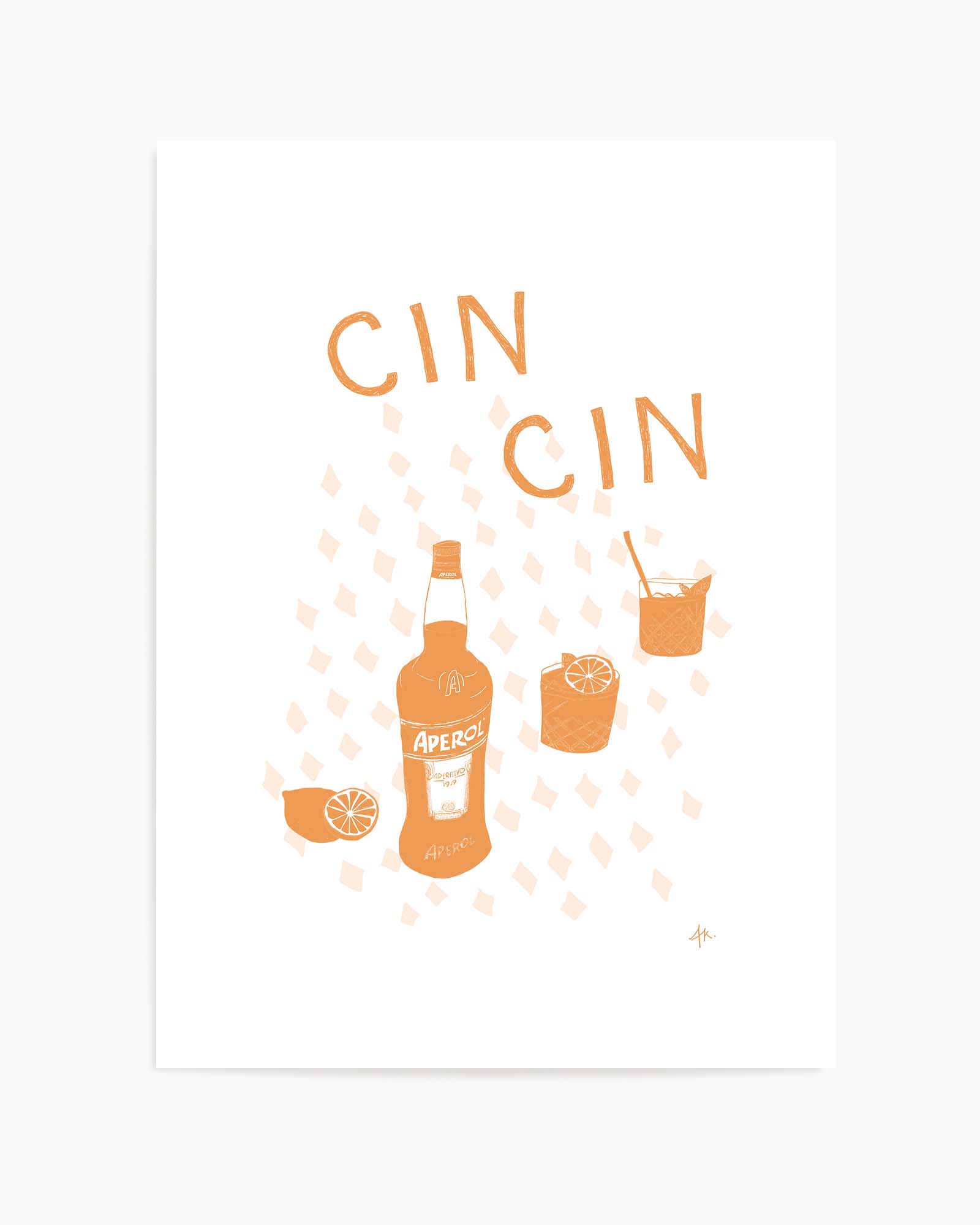 Cin Cin Tan Pink by Anne Korako | Art Print