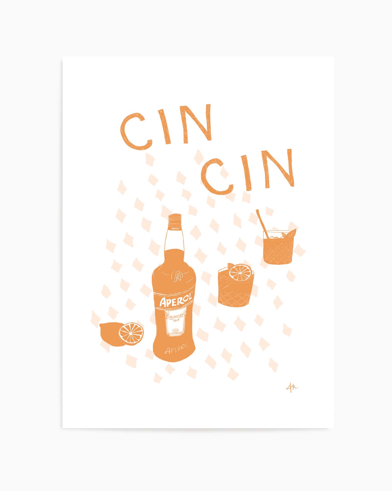 Cin Cin Tan Pink by Anne Korako | Art Print