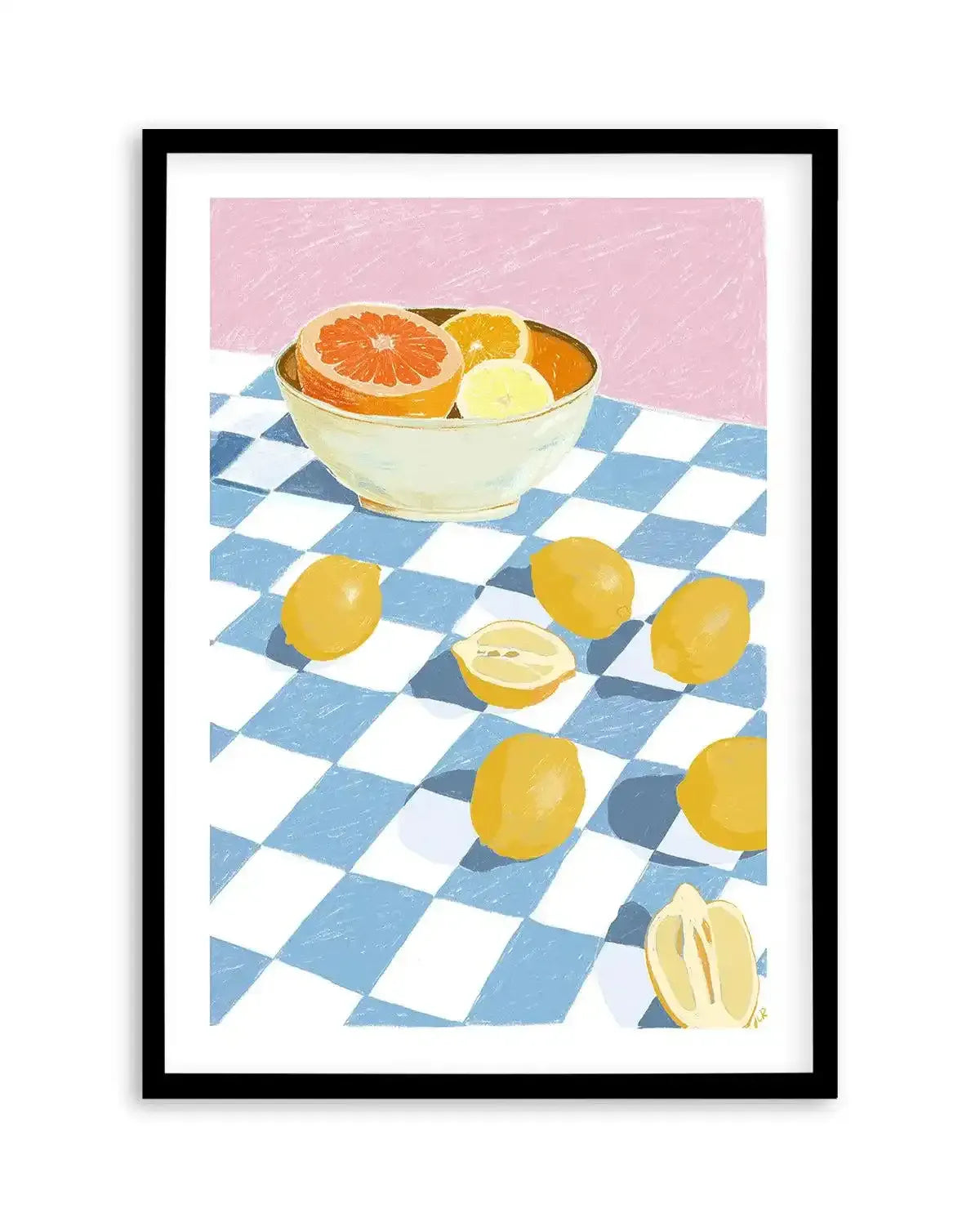 Ciotola Di Limone by Jenny Liz Rome Art Print-PRINT-Olive et Oriel-Jenny Liz Rome-A5 | 5.8" x 8.3" | 14.8 x 21cm-Black-With White Border-Buy-Australian-Art-Prints-Online-with-Olive-et-Oriel-Your-Artwork-Specialists-Austrailia-Decorate-With-Coastal-Photo-Wall-Art-Prints-From-Our-Beach-House-Artwork-Collection-Fine-Poster-and-Framed-Artwork